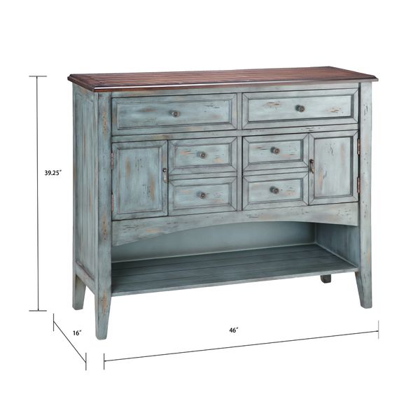 Hart Chest - 6 Drawer Short Blue