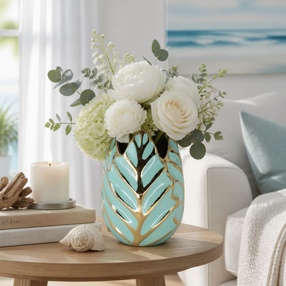 COLEHAM GREEN VASE 8 (IN)