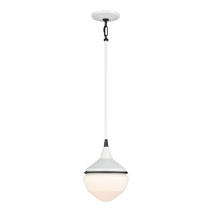 Mid-Century Schoolhouse 12'' Wide 1-Light Mini Pendant - Enamel White 1