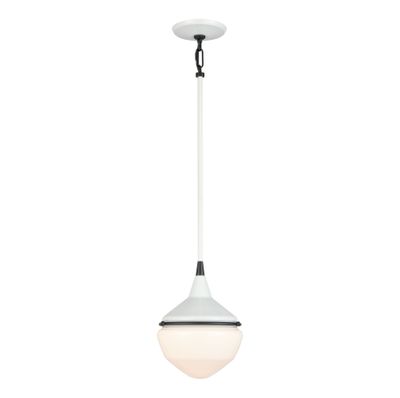 Mid-Century Schoolhouse 12″ Wide 1-Light Mini Pendant - Enamel White