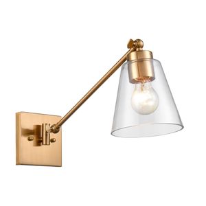 East Point 14.5'' High 1-Light Swingarm Sconce - Satin Brass 1