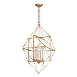 Connexions 16'' Wide 4-Light Chandelier - Gold Leaf 1