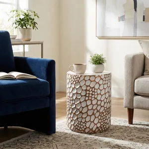 NEWTONCREST WHITE GARDEN STOOL 20 (IN) 12