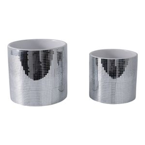 NORMACLIFF SET OF 2 SILVER PLANTER 7 (IN) 1