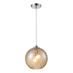 Watersphere 10'' Wide 1-Light Mini Pendant - Polished Chrome with Amber 1