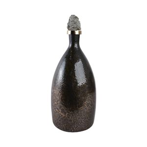 FARLEYDALE BLACK GLASS VASE 18 (IN) 5