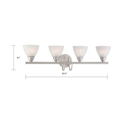 Tia 30.75'' Wide 4-Light Vanity Light - Matte Nickel