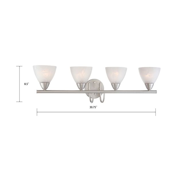 Tia 30.75'' Wide 4-Light Vanity Light - Matte Nickel