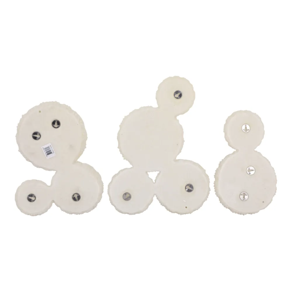 TODDMILL SET OF 3 WHITE WALL SCULPTURES 13 (IN)
