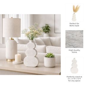 LEONAGATE WHITE VASE 12 (IN) 10