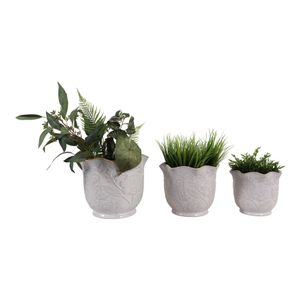 CLAYBROOK SET OF 3 IVORY PLANTER 9 (IN) 3
