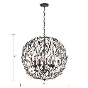 Circeo 24'' Wide 5-Light Chandelier - Deep Rust 2
