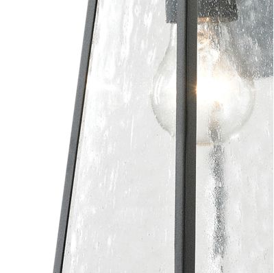 Meditterano 12″ High 1-Light Outdoor Sconce - Matte Black