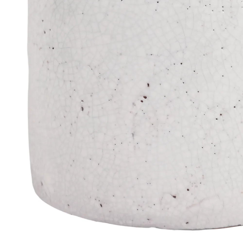 BARTONTON WHITE CANDLE HOLDER 7 (IN)