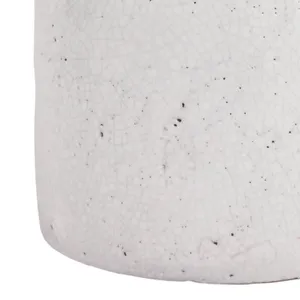 BARTONTON WHITE CANDLE HOLDER 7 (IN) 7