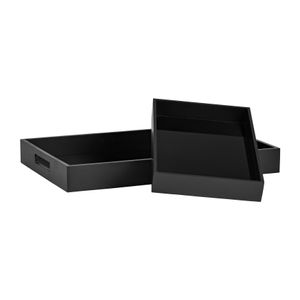 BAYBURN SET OF 2 BLACK WOOD/GLASS 2 (IN) 5