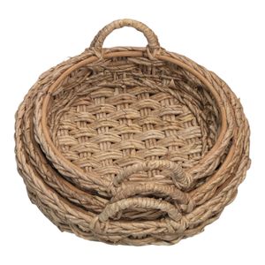 THEADALE SET OF 3 BROWN TRAY 8 (IN) 4