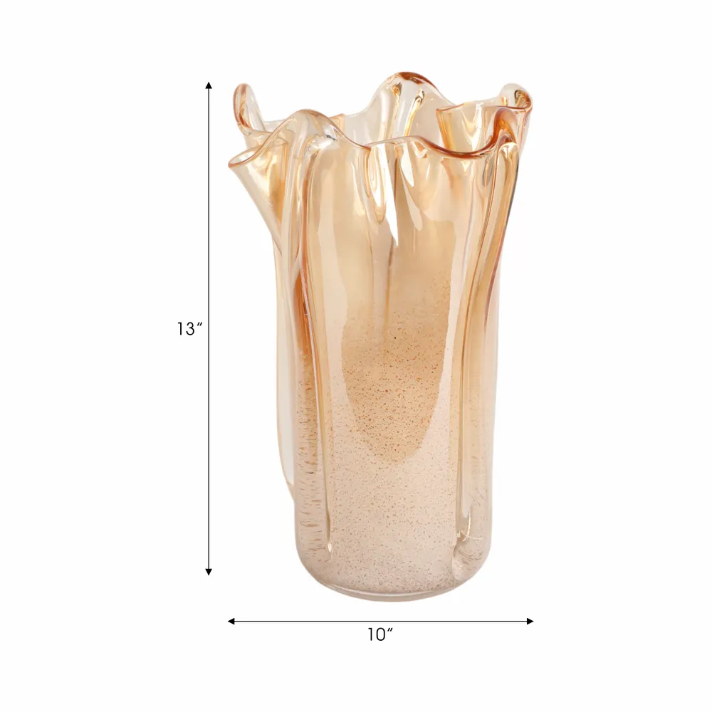 DAXTONROSE TAN GLASS VASE 13 (IN)