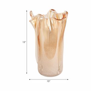 DAXTONROSE TAN GLASS VASE 13 (IN) 10