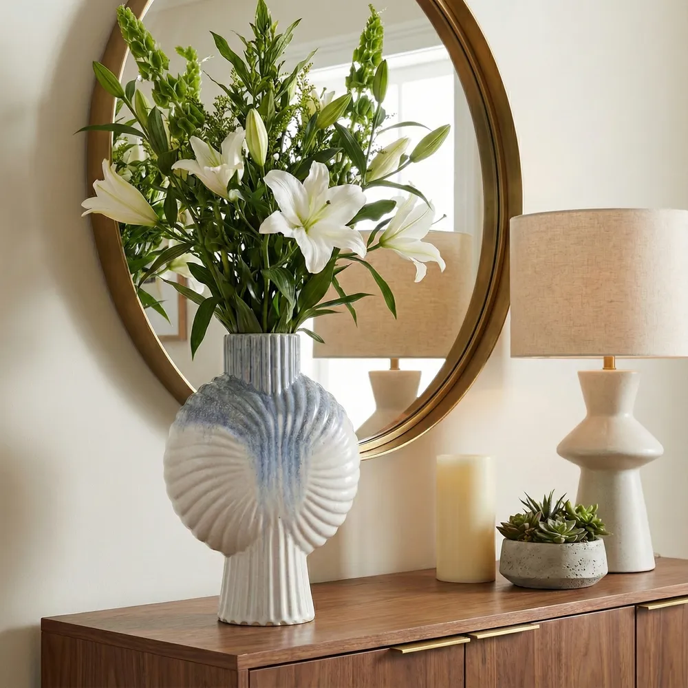 HANSONWORTH BLUE VASE 15 (IN)
