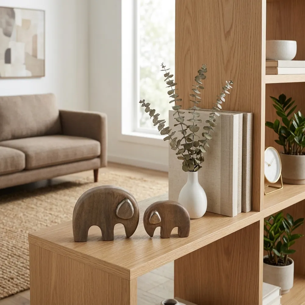 HESTONFORD SET OF 2 BROWN DECOR 4 (IN)
