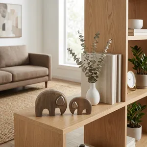 HESTONFORD SET OF 2 BROWN DECOR 4 (IN) 2