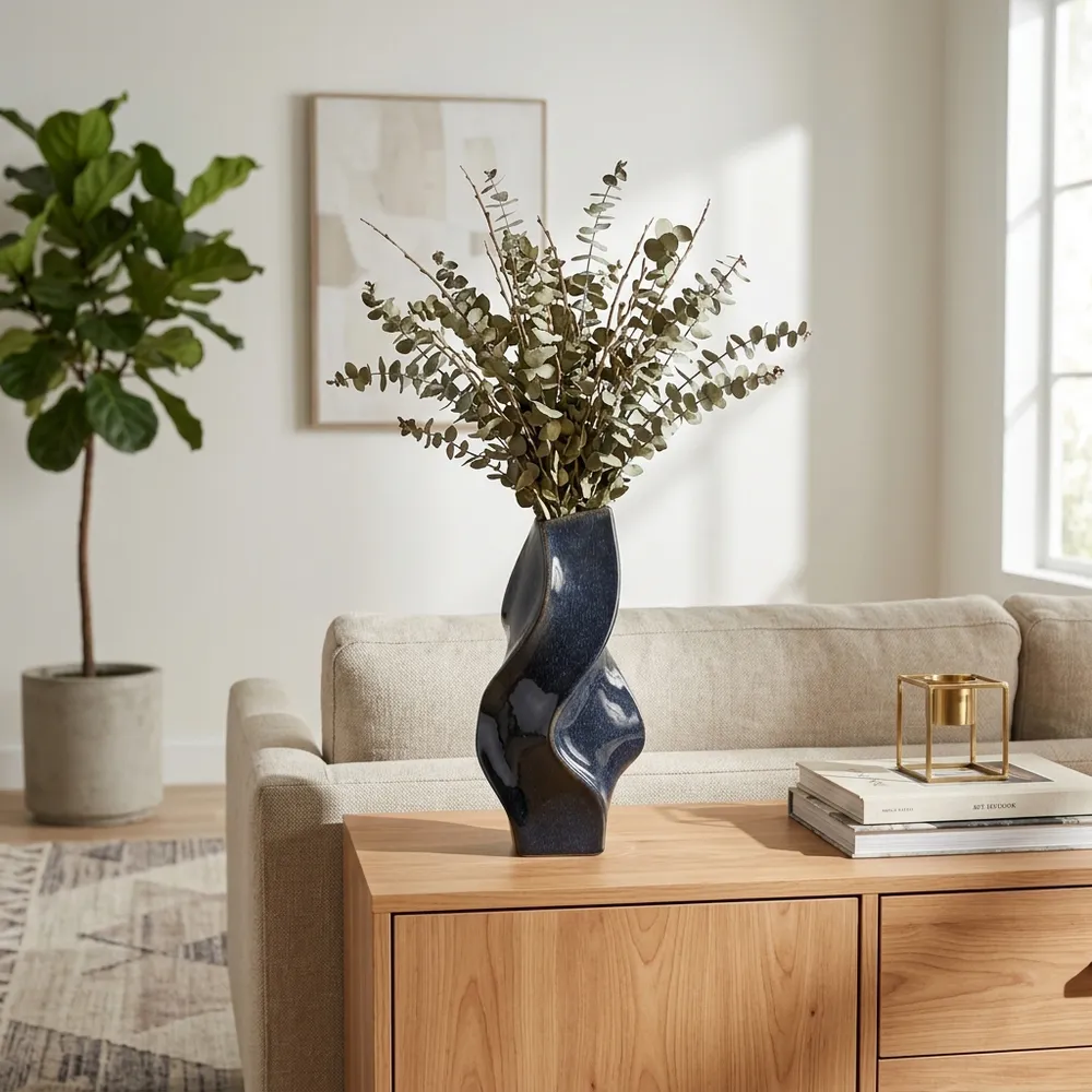 SOLRIDGE BLUE VASE 13 (IN)