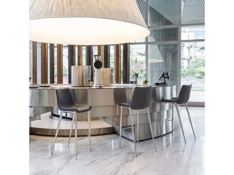 Magnus Barstool Black & Silver 2