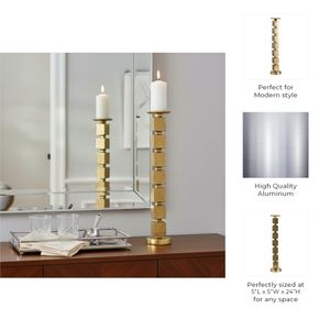 BARNETSHAW GOLD CANDLE HOLDER 24 (IN) 10
