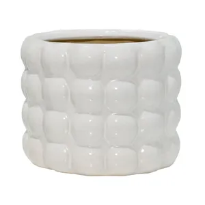 HARMONLAND SET OF 3 WHITE PLANTER 9 (IN) 2