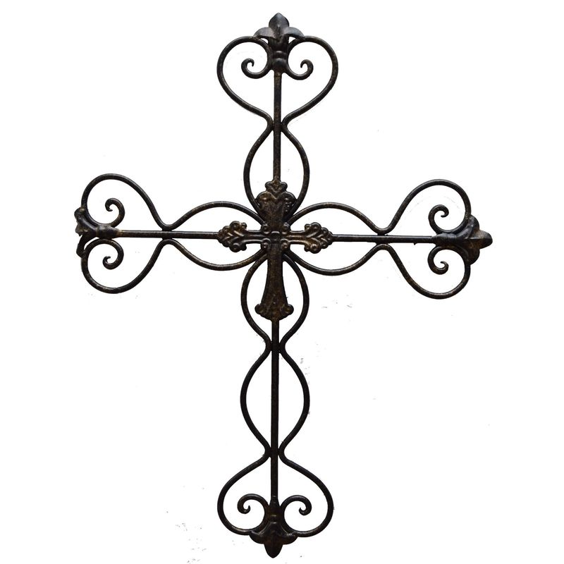 METAL CROSS 11.75"L X 13"H