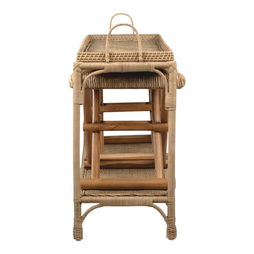 ENNISWIND SET OF 3 TAN CONSOLES 30 (IN)