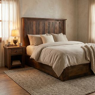 Barnwood Traditional Platform Bed - King