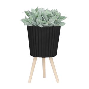 GLASTONCREST SET OF 2 BLACK PLANTER 21 (IN) 3