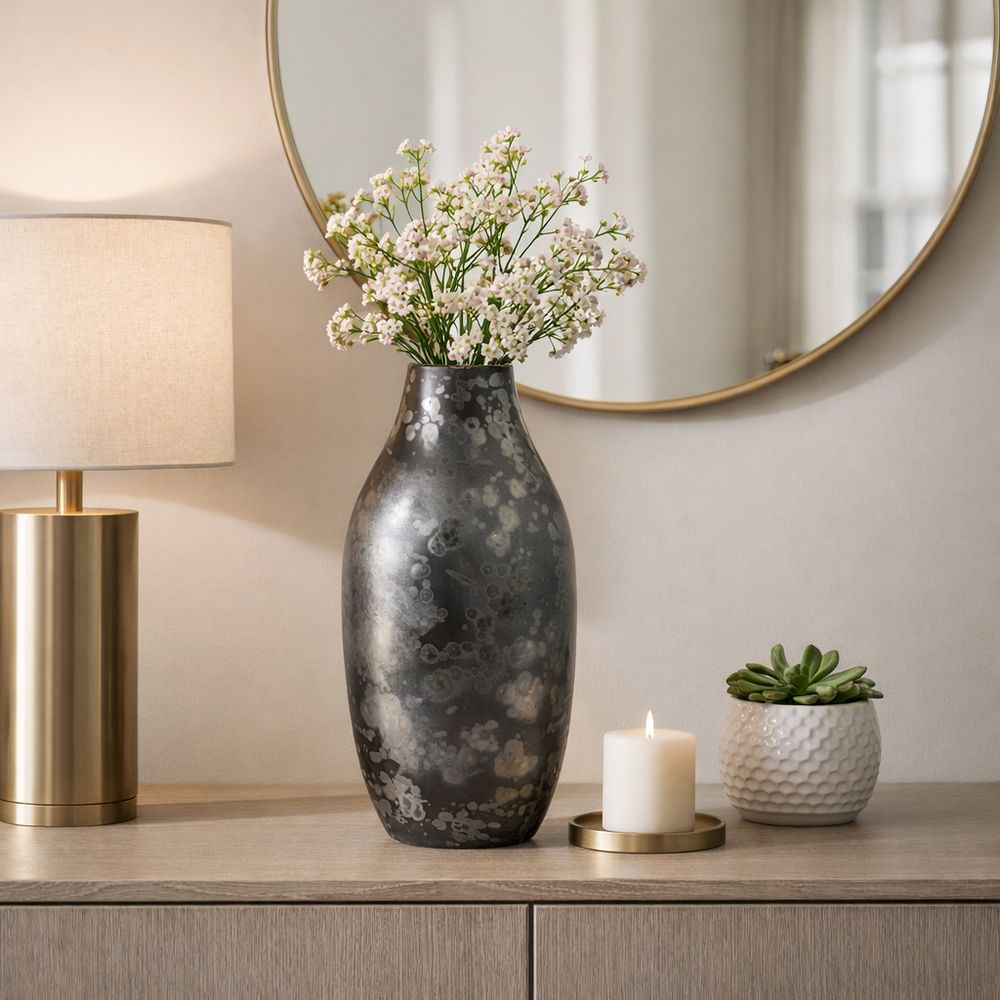 BURGESSLEY BLACK VASE 18 (IN)