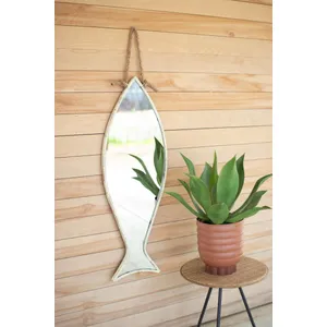 Vertical Fish Mirror with Rope Hanger 3