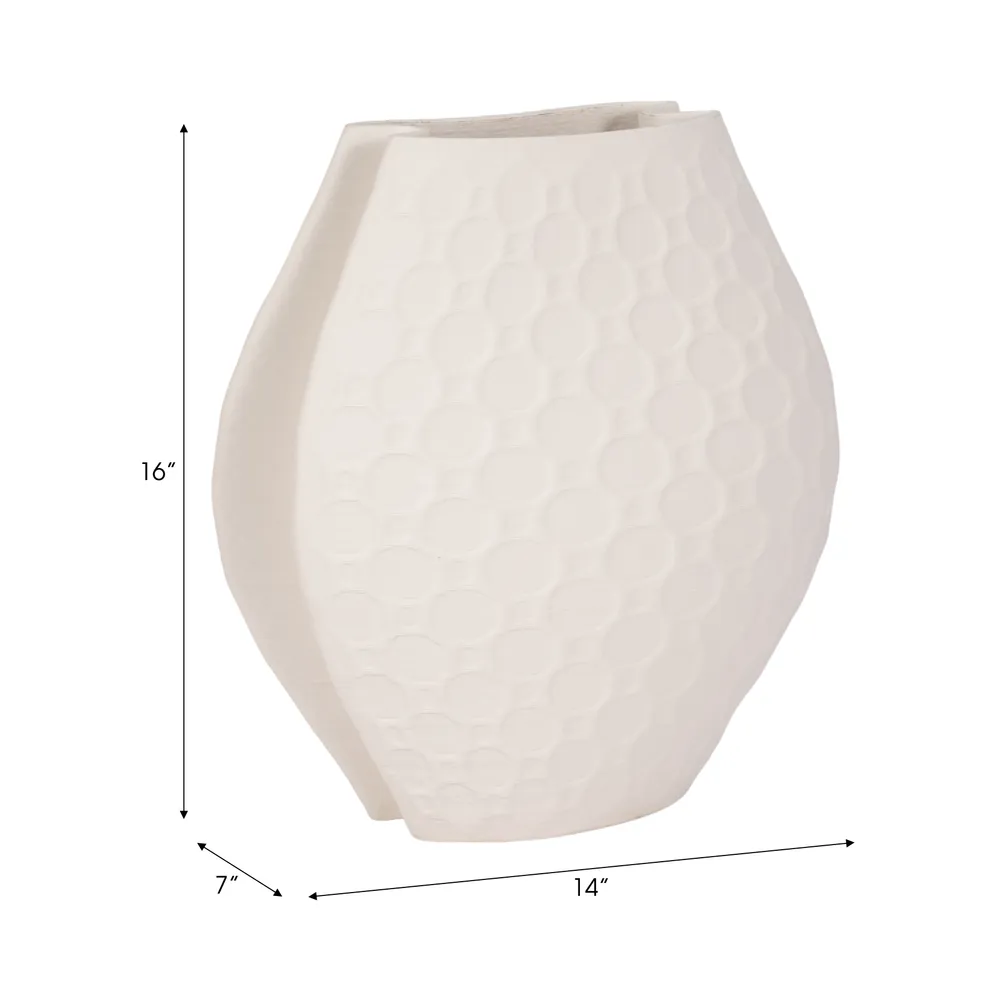 DILLONMOOR IVORY VASE 16 (IN)