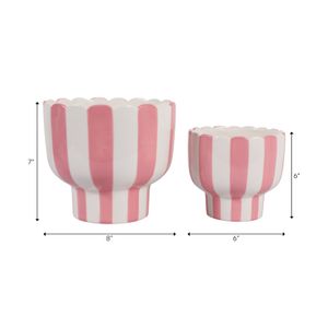 HARDYGROVE SET OF 2 PINK PLANTER 7 (IN) 8