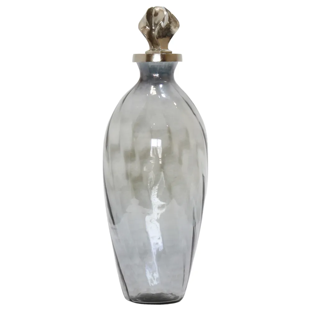 FORDHAMDALE GRAY GLASS VASE 21 (IN)