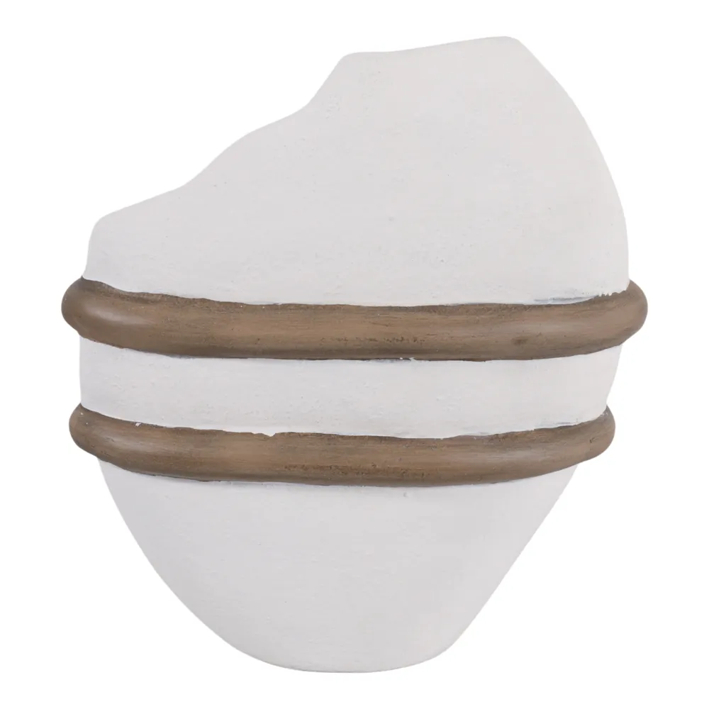 LUKETON WHITE VASE 13 (IN)