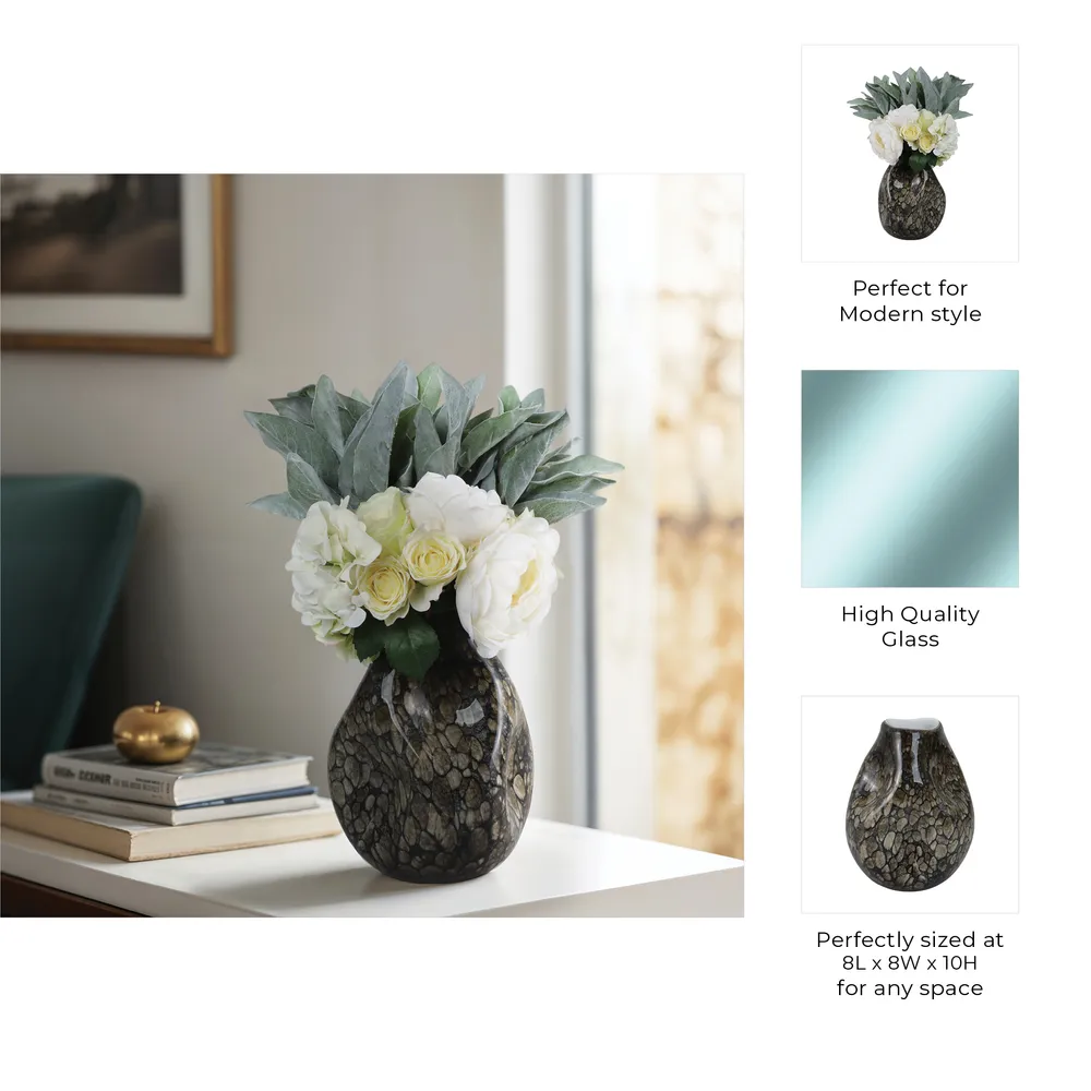 COLEGATE BROWN GLASS VASE 10 (IN)
