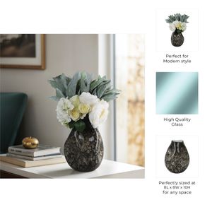 COLEGATE BROWN GLASS VASE 10 (IN) 10