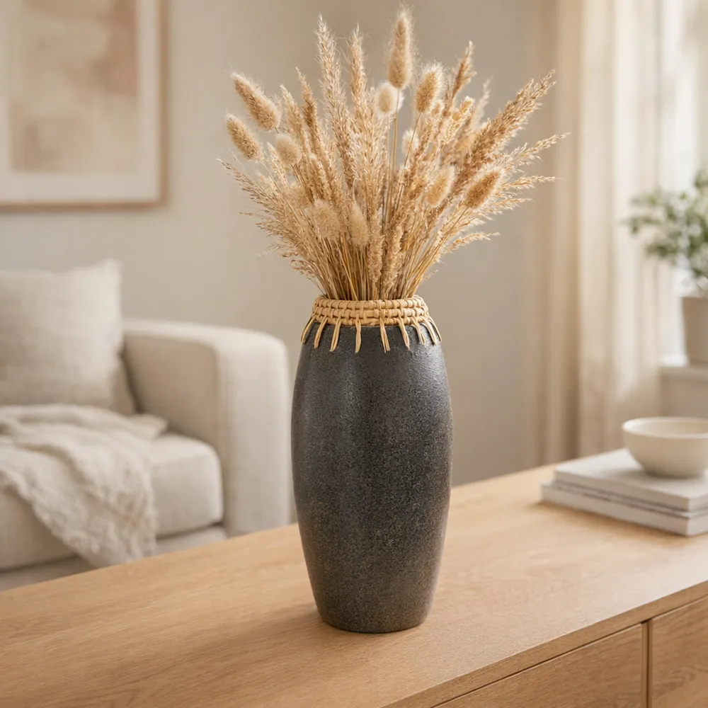 BYRONHOLM BLACK VASE 16 (IN)