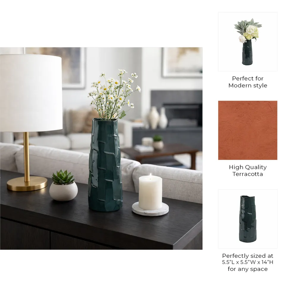 GLOVERDALE BLUE VASE 14 (IN)