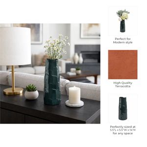 GLOVERDALE BLUE VASE 14 (IN) 10
