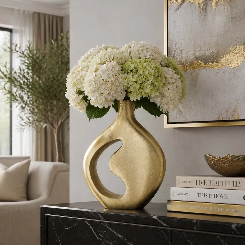 EDGARHAM GOLD VASE 14 (IN)