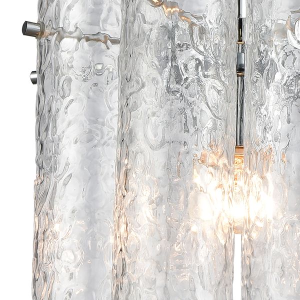 Glass Symphony 10'' Wide 1-Light Mini Pendant - Polished Chrome