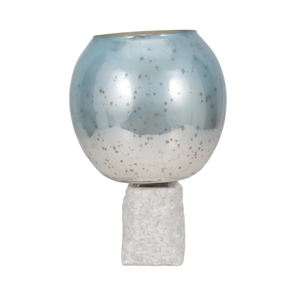 BRAEHAM BLUE CANDLE HOLDER 15 (IN)