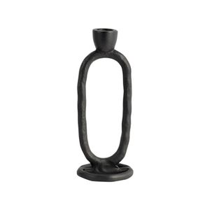 SHELTONRUN BLACK CANDLE HOLDER 8 (IN) 1