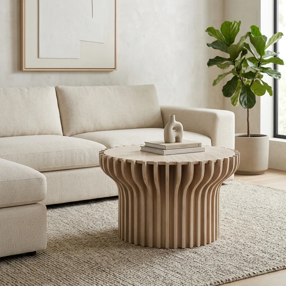 INGRIDBEACH WHITE COFFEE TABLE 19 (IN)